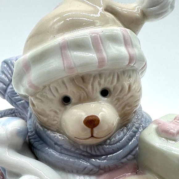 Large Teddy Bear & Toys Trinket Box Christmas Trim A Home K-Mart Vintage - Picture 5 of 14